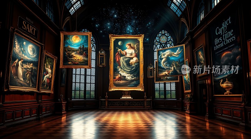 艺术殿堂光影交错经典画作尽收眼底