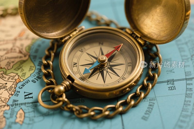 复古指南针与海图