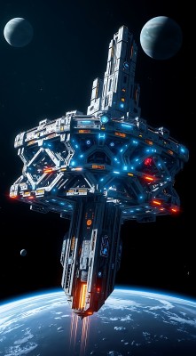 星际飞船与地球