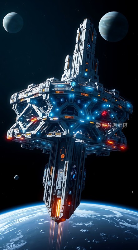 星际飞船与地球