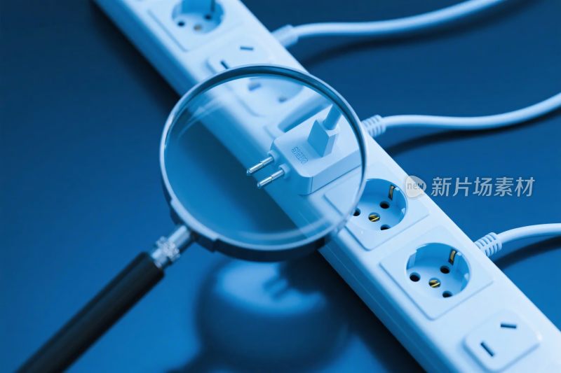 插座放大镜检测图