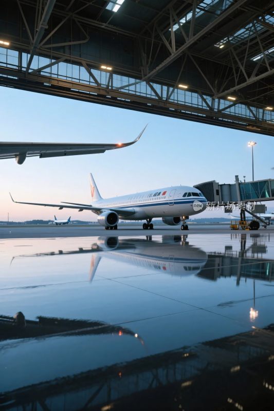 机场停机坪上的飞机