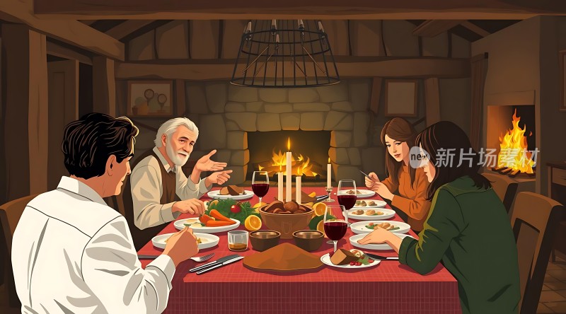 温馨家庭晚餐时刻