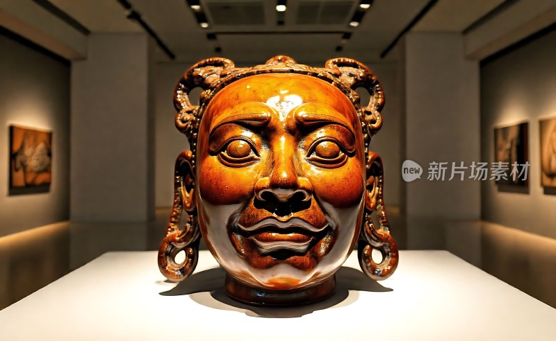 博物馆展品精美面具艺术