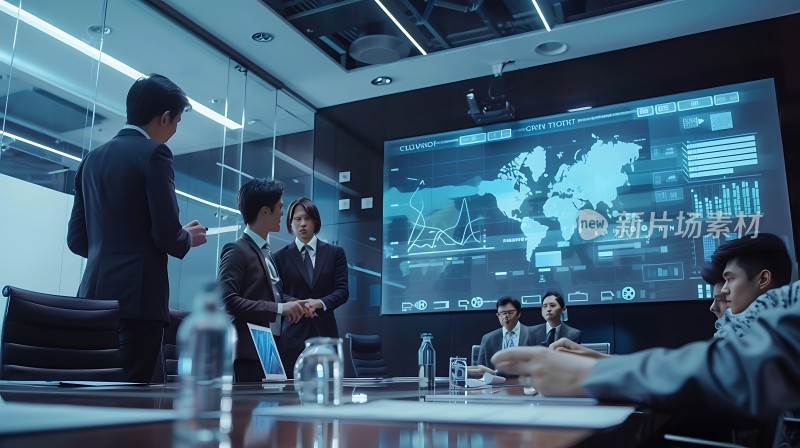 商务会议探讨全球市场策略