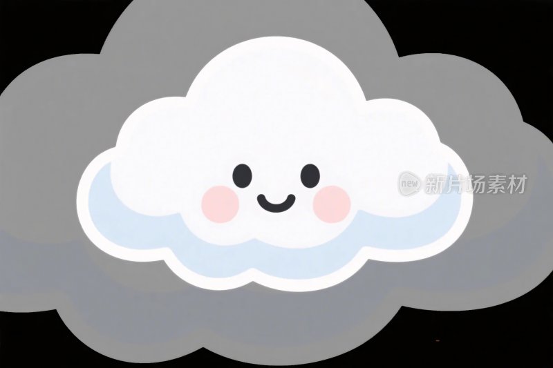 可爱卡通云朵插画