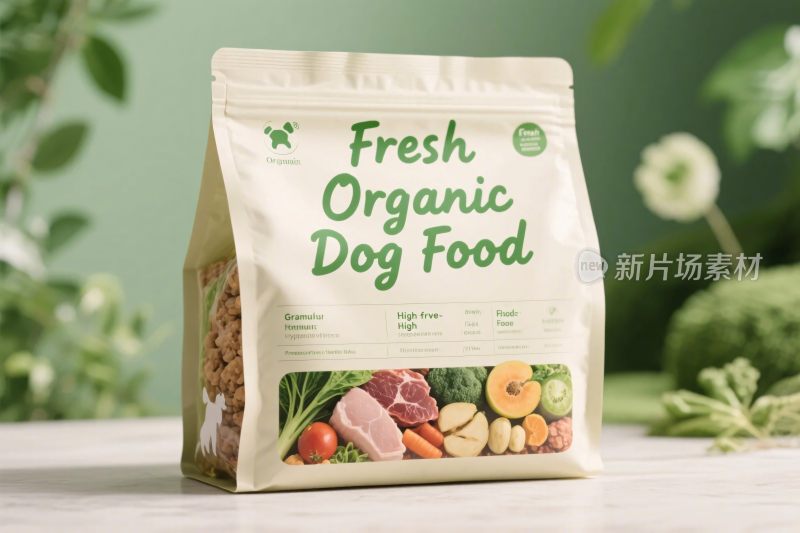 有机狗粮包装展示