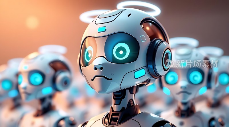 机器人团队未来科技感十足