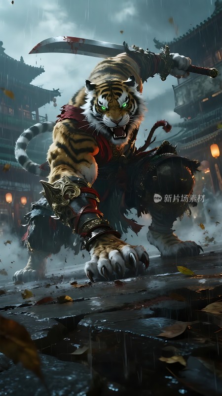 猛虎战士雨夜中的英勇对决