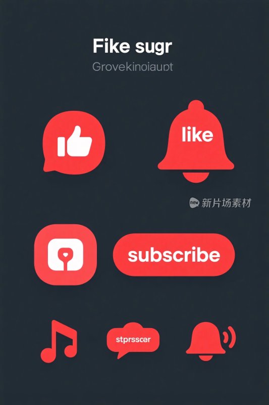 社交媒体图标插画