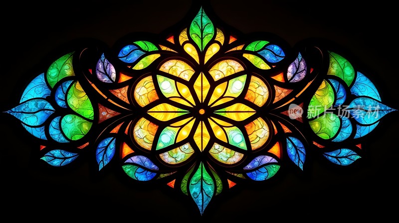 彩色玻璃艺术图案