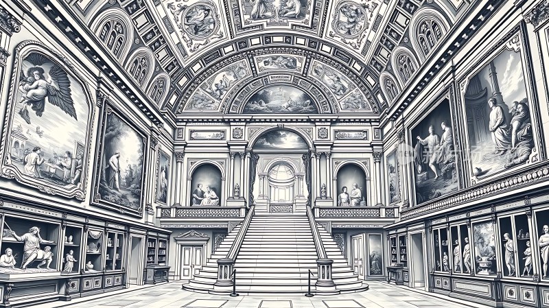 艺术殿堂古典建筑与壁画精华
