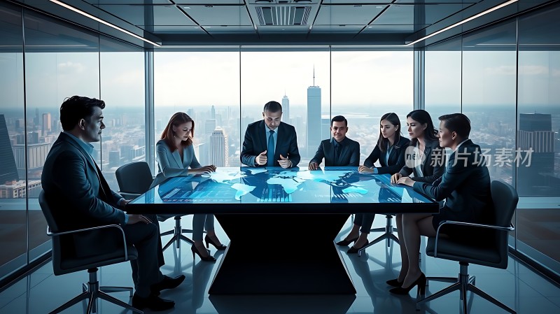 商务会议讨论全球策略