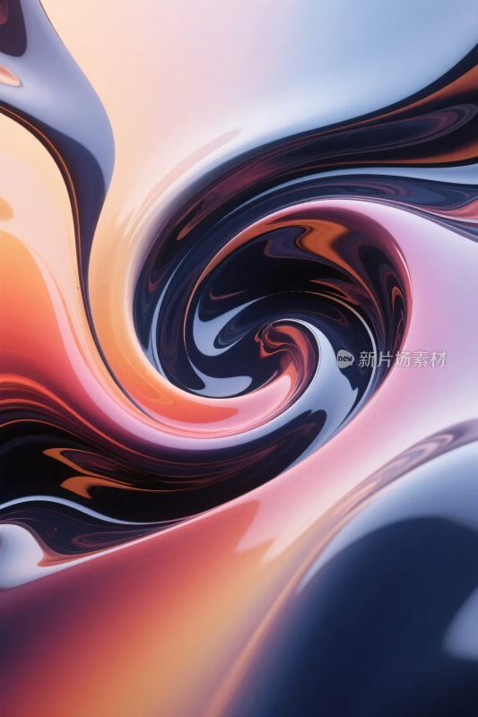 抽象色彩漩涡插画