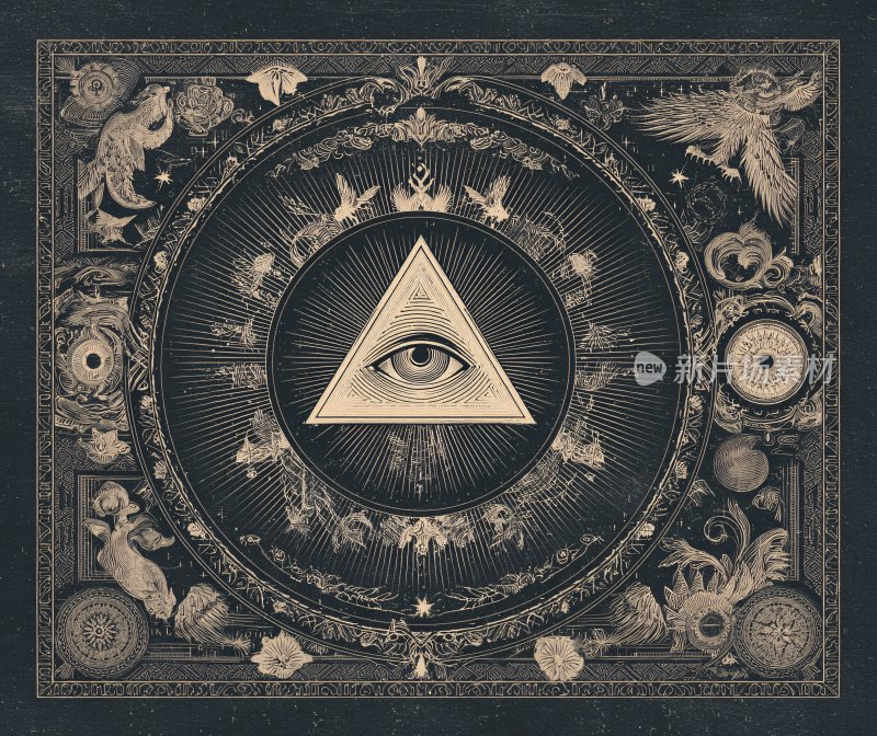 神秘全视之眼插画图案
