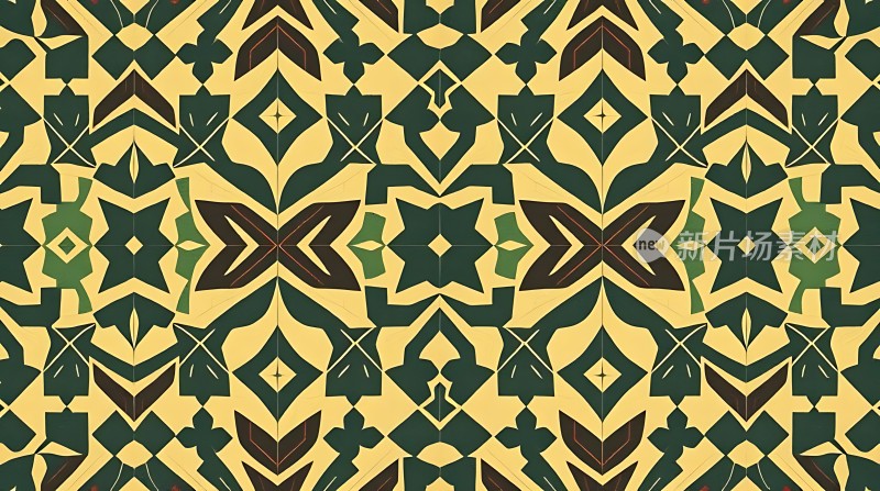 绿色几何图案背景设计