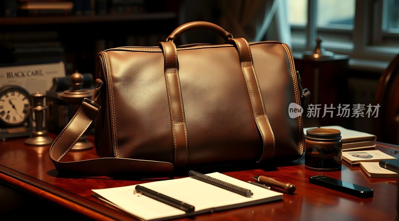 新片场素材 优雅皮包办公场景