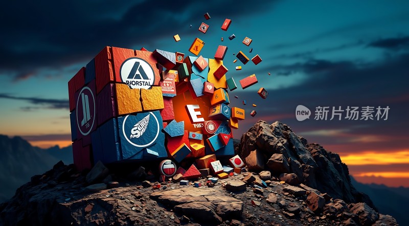 新片场素材品牌logo大爆炸