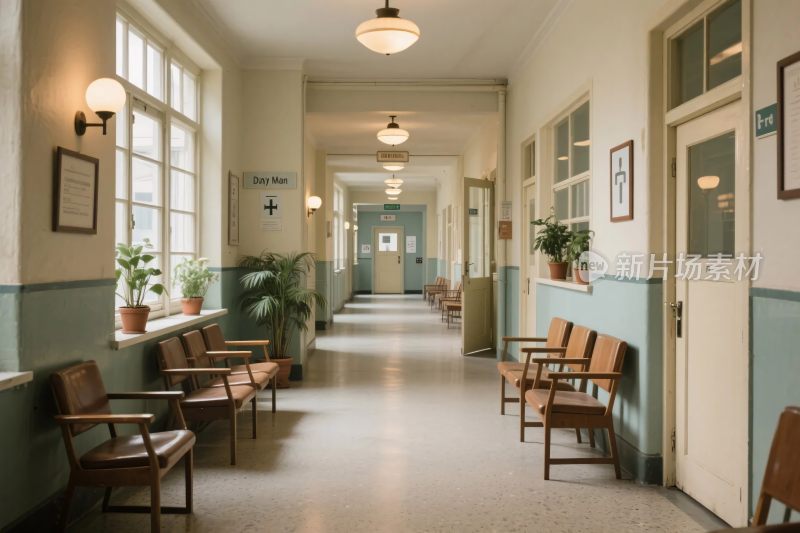 医院走廊室内场景