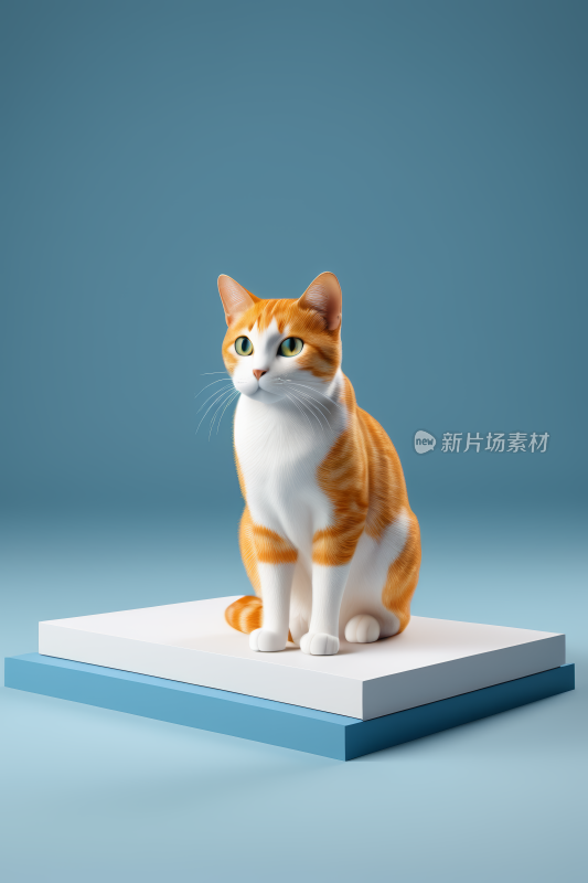 一只猫在书上高清图片