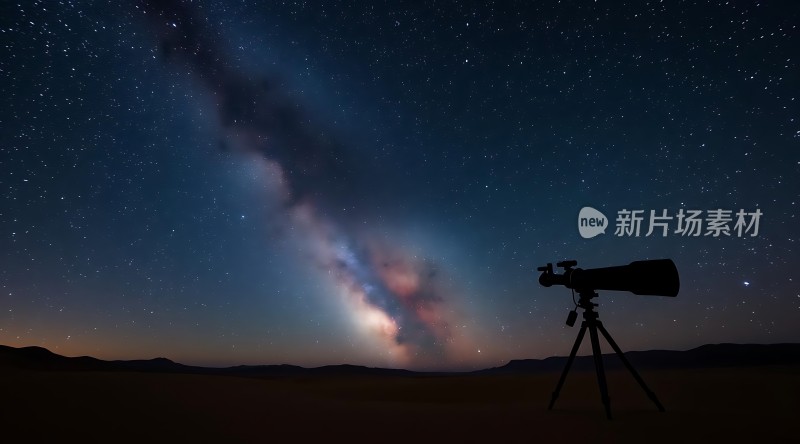 夜空下的望远镜探索宇宙之美