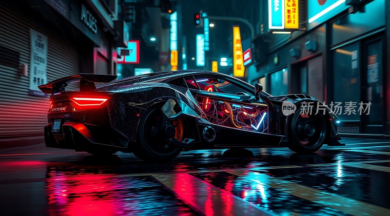 霓虹灯下的未来座驾