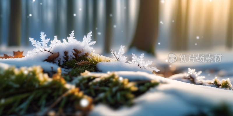 雪景冰花