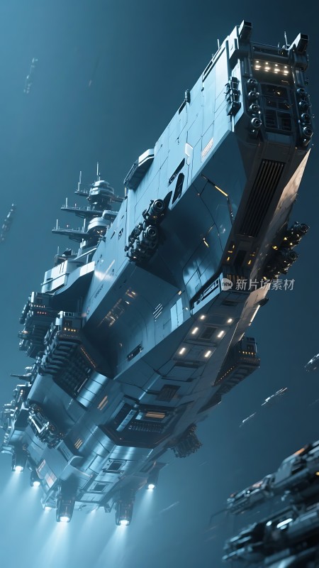 星际巨舰翱翔宇宙