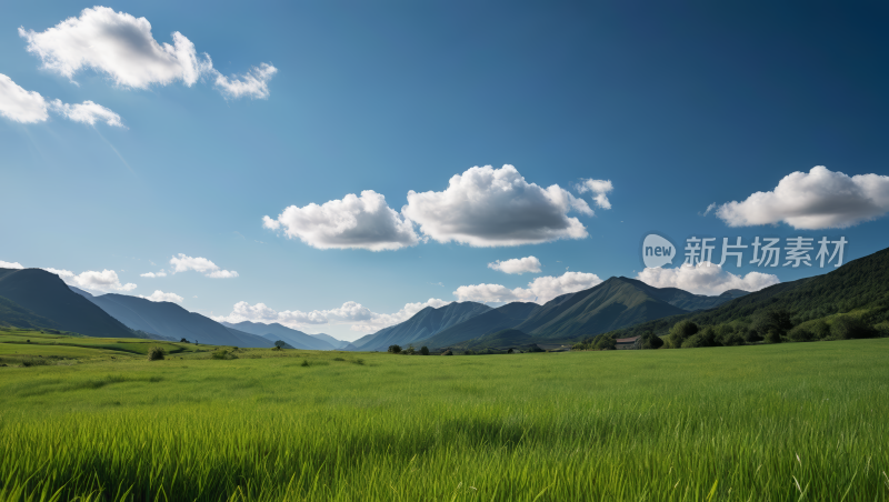 一片草地高山高清图片