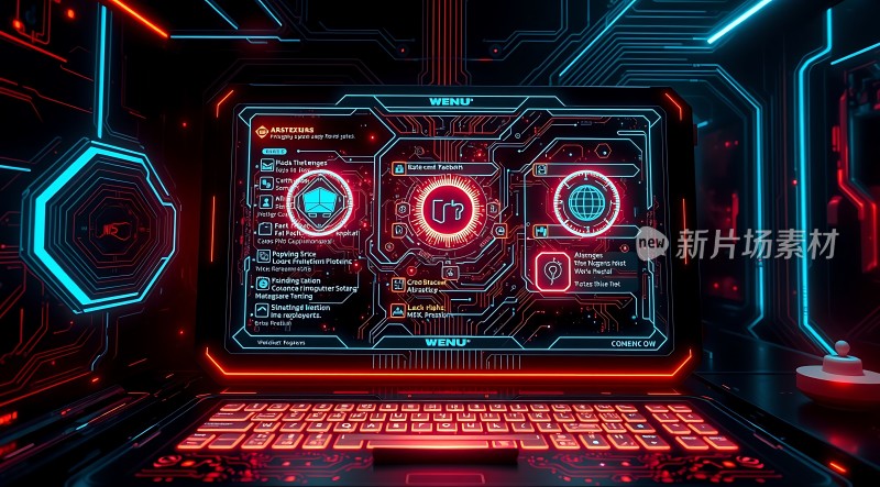 未来科技电脑界面展示