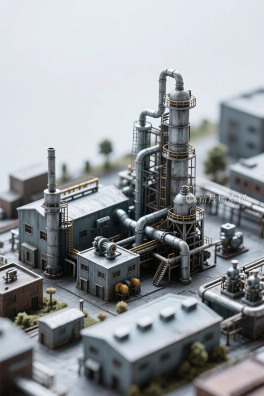 微型工业模型场景
