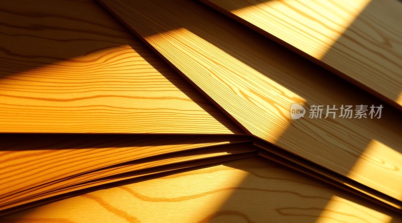 阳光下的木纹之美