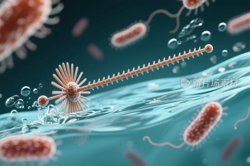 微生物科学插画场景