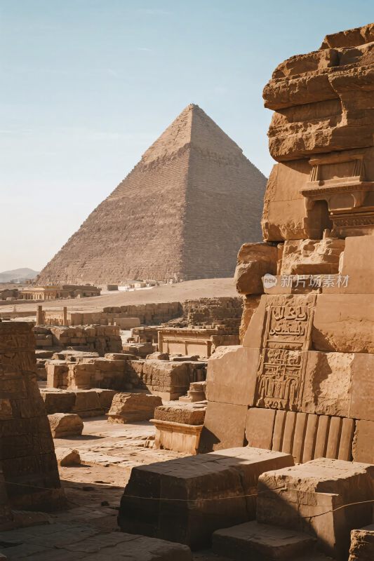 埃及金字塔古建筑遗址