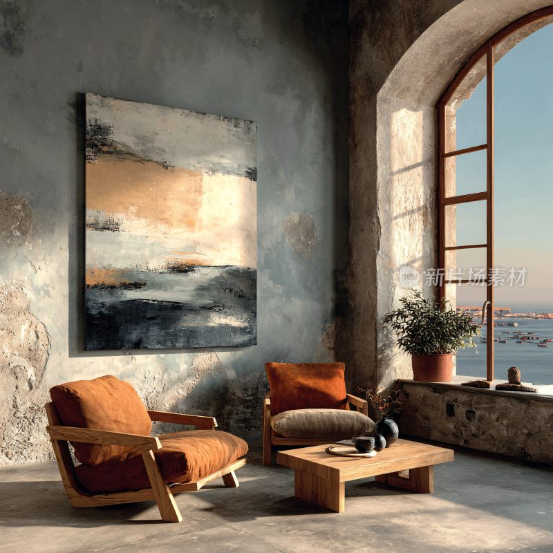 室内温馨休闲角落场景