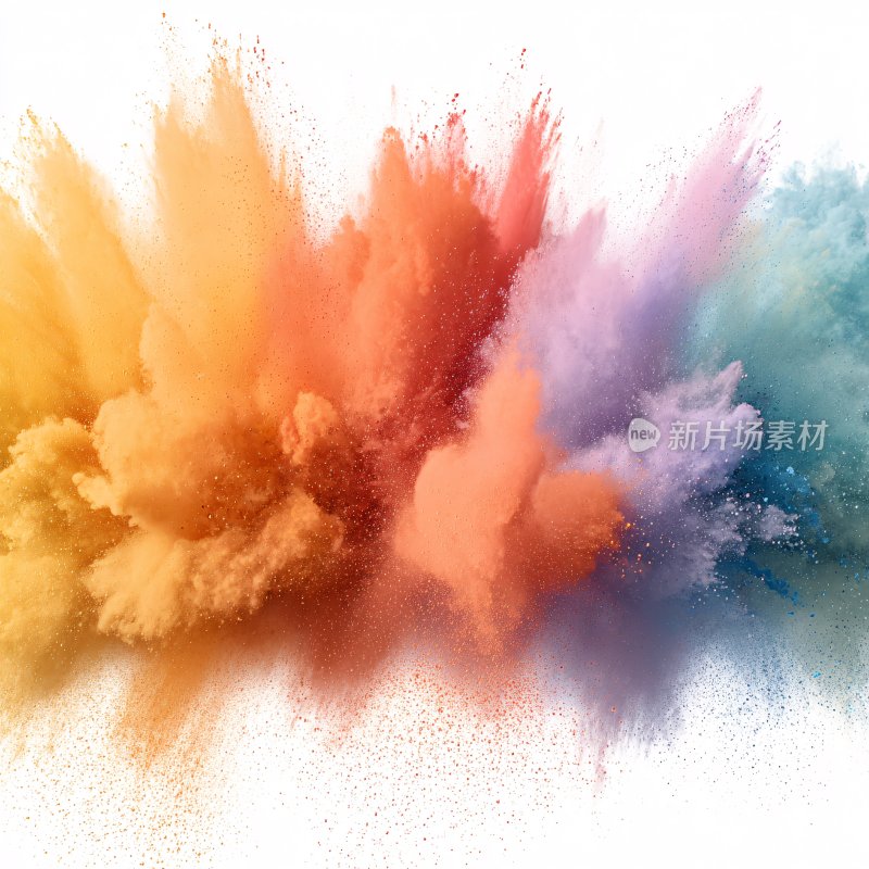 彩色粉末爆炸特效画面