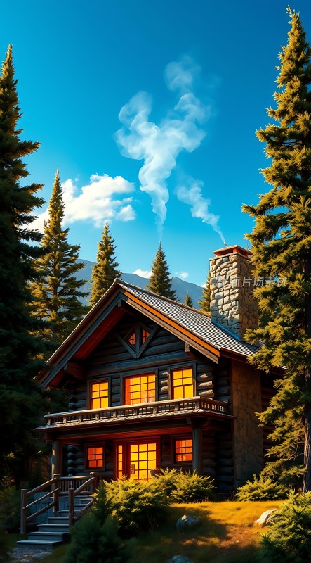 林间小屋温馨宁静