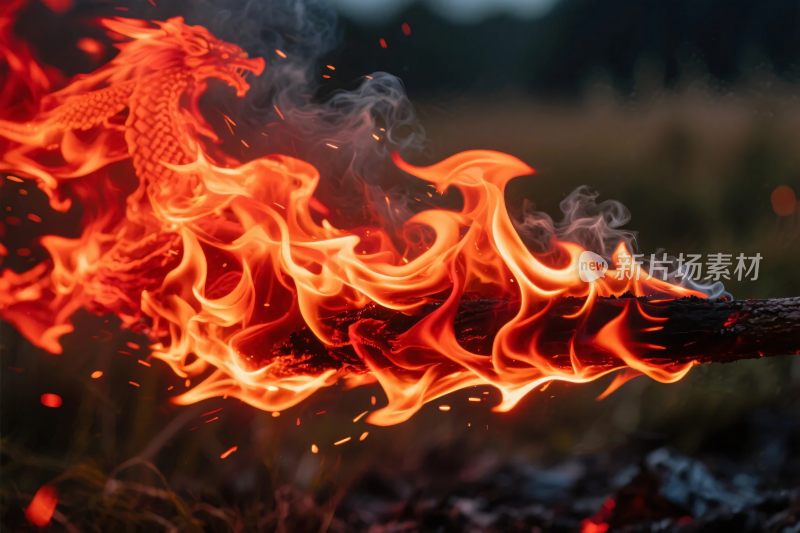 火焰龙艺术特效图