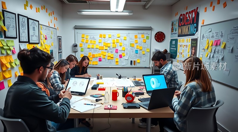 创意碰撞头脑风暴会议现场