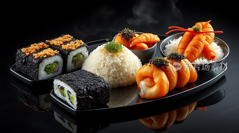 日式料理大集合寿司、饭团、虾卷美味呈现！