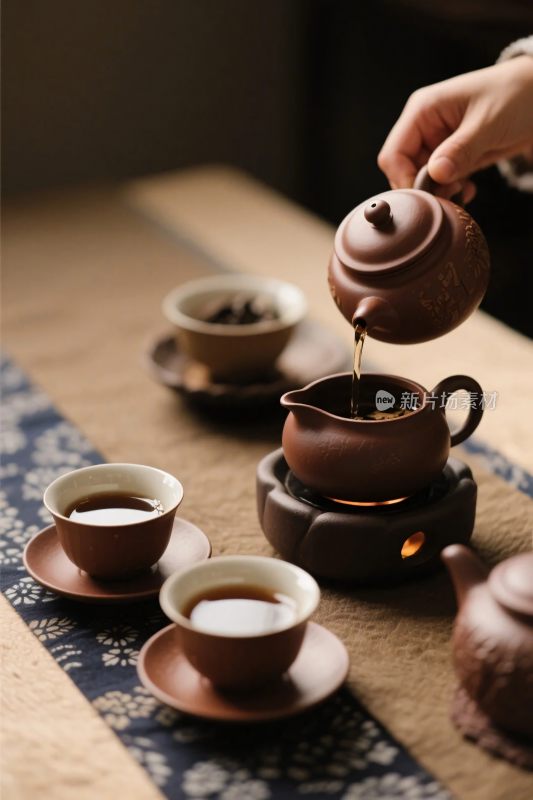 传统茶艺泡茶场景