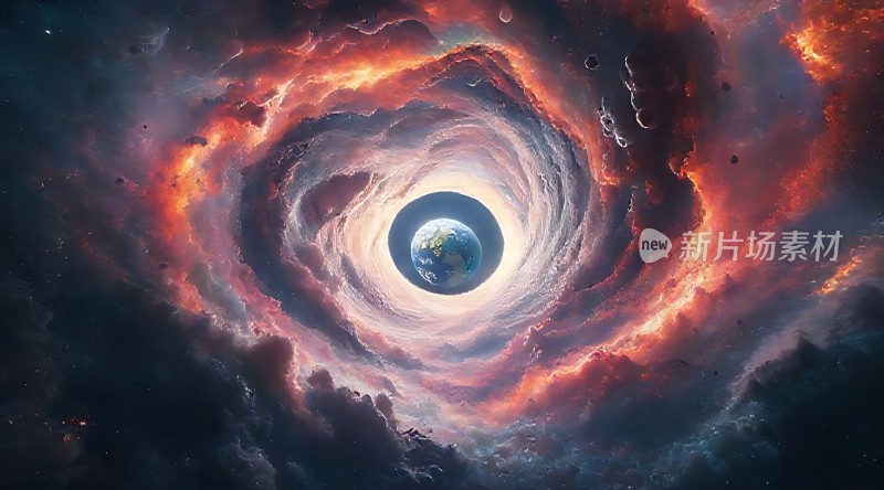 宇宙漩涡中的地球