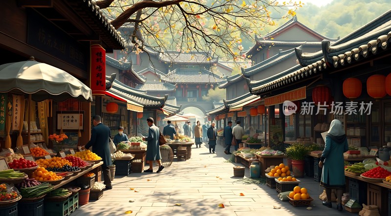 古街市集热闹非凡