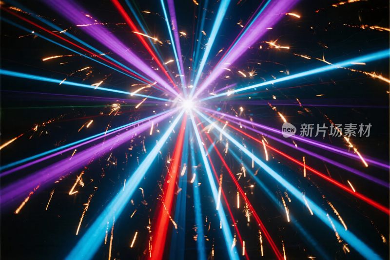 多彩光线放射特效