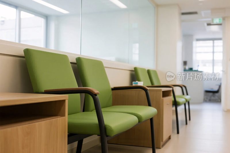 医院候诊区绿色座椅空间