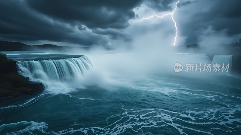 暴风雨中的尼亚加拉瀑布