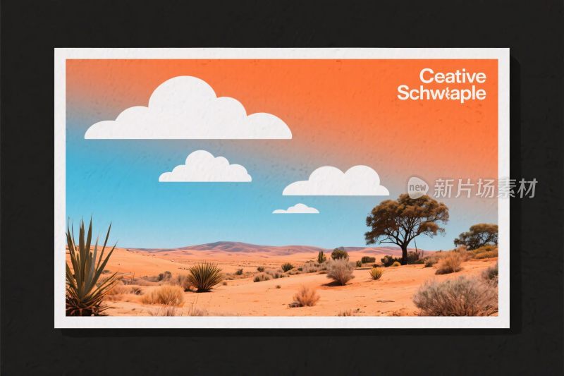 沙漠风景插画