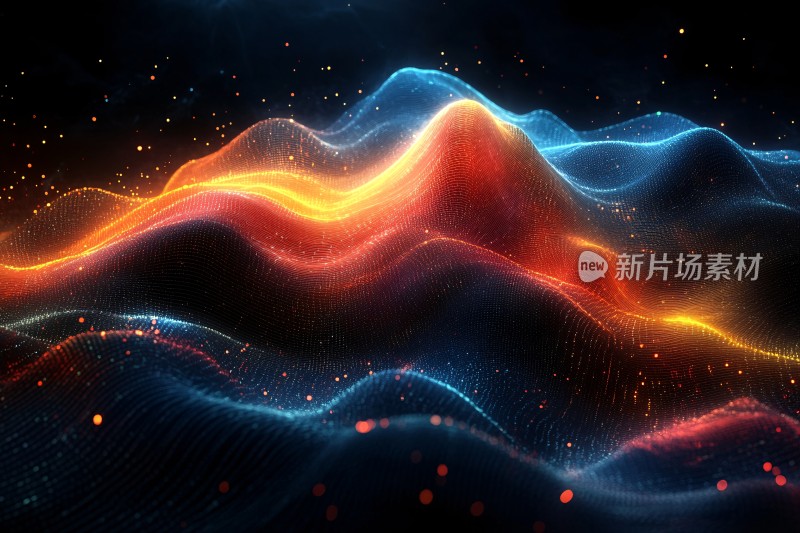 绚丽动感的光波背景图