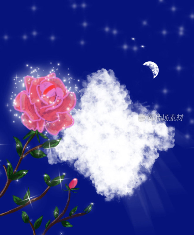 玫瑰花星空