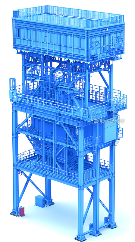亮蓝色调工业机械